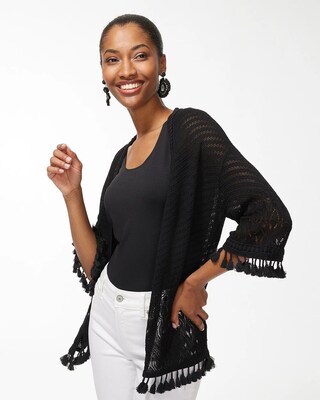 Summer Romance Tassel Trim Cardigan