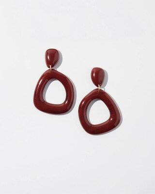 Resin Round Drop Earrings