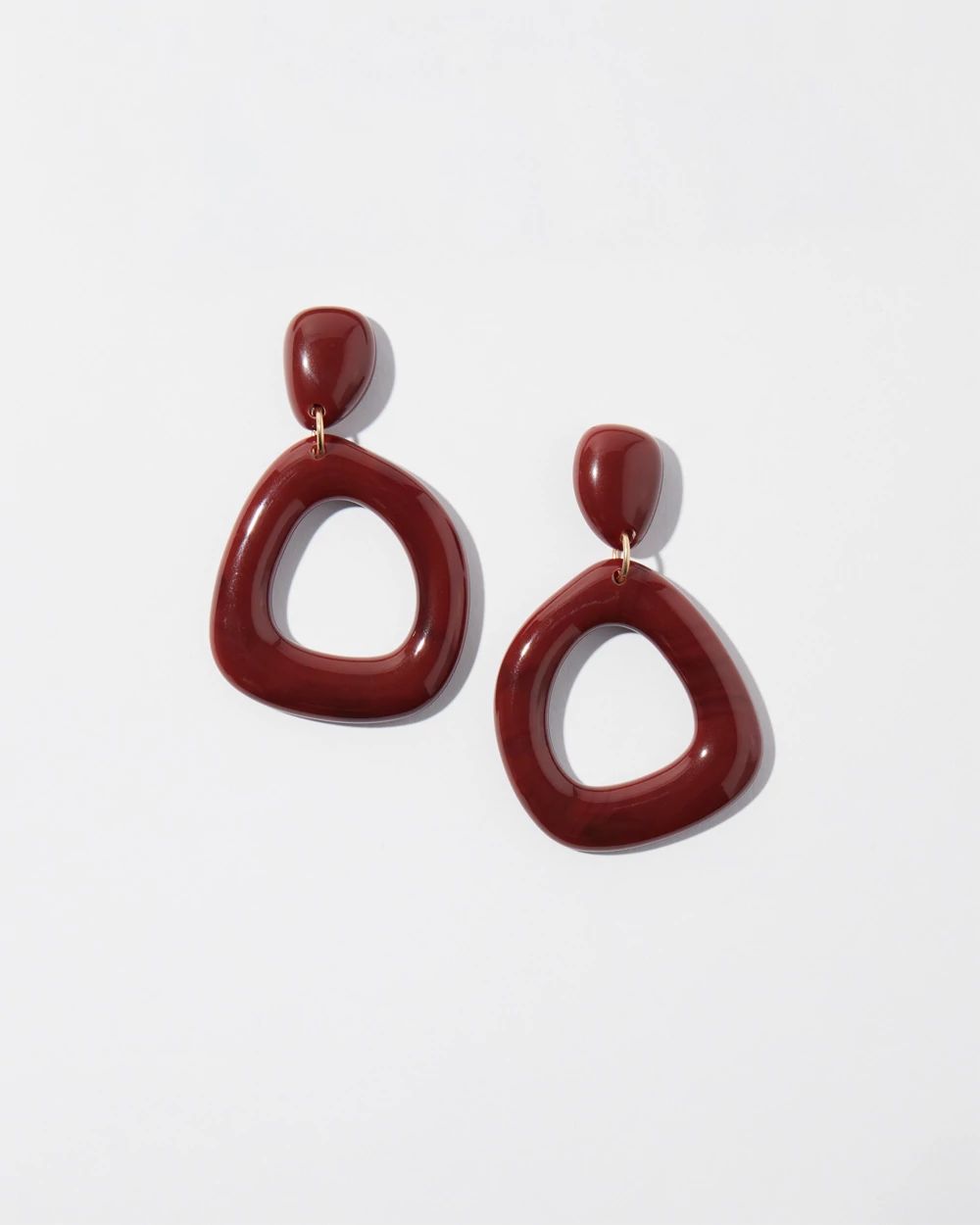 Resin Round Drop Earrings