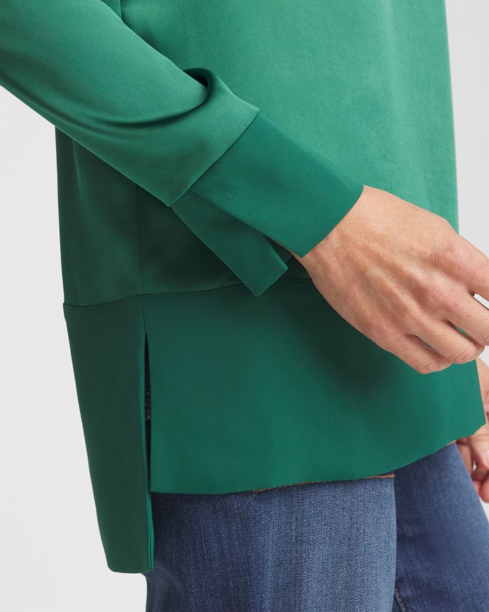 Relaxed Stretch Satin Tunic