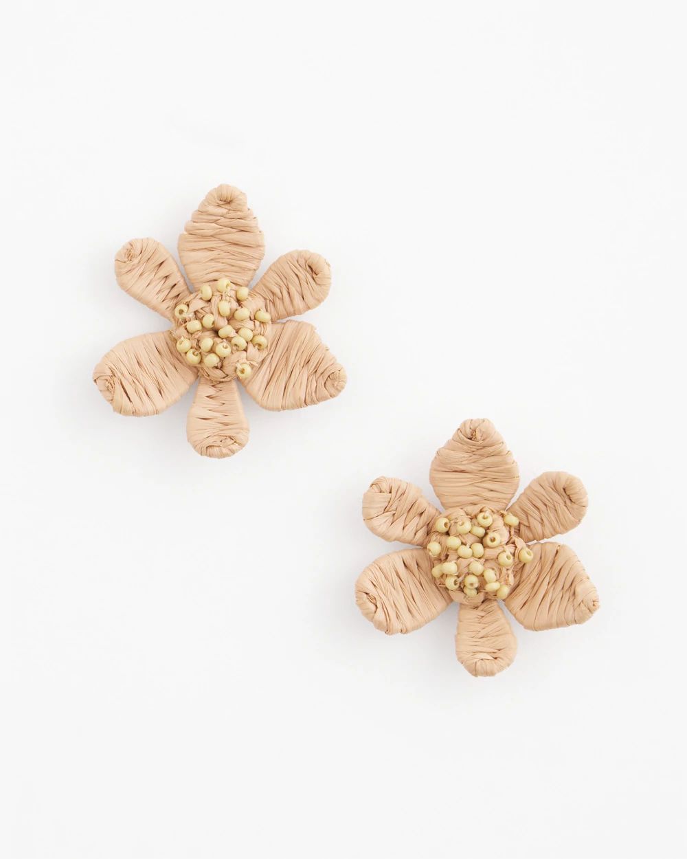 No Droop® Raffia Wrapped Stud Earrings