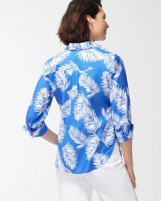 No Iron Stretch 3/4 Sleeve Palms Shirt