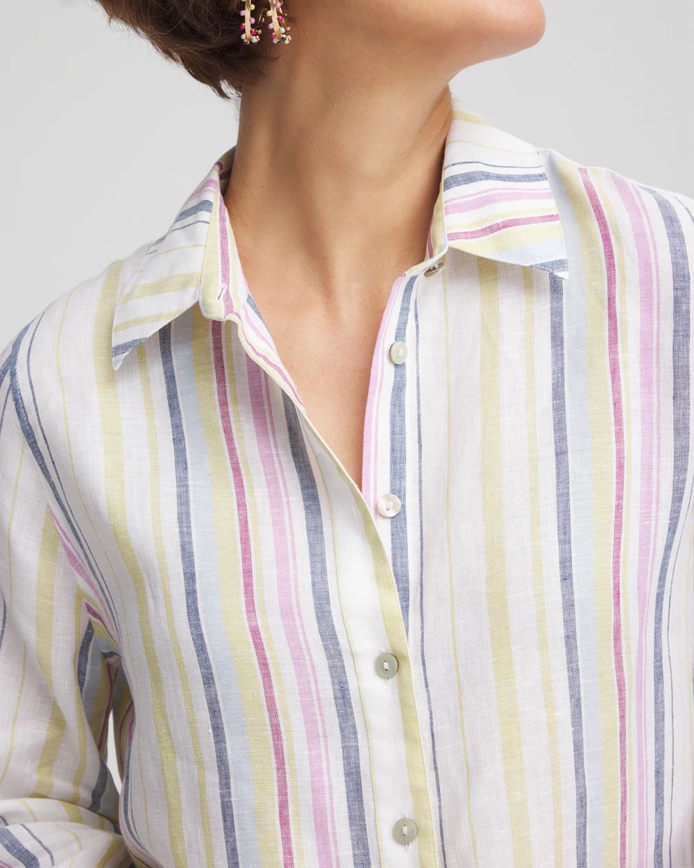 No Iron™ Multi Stripe Linen Shirt