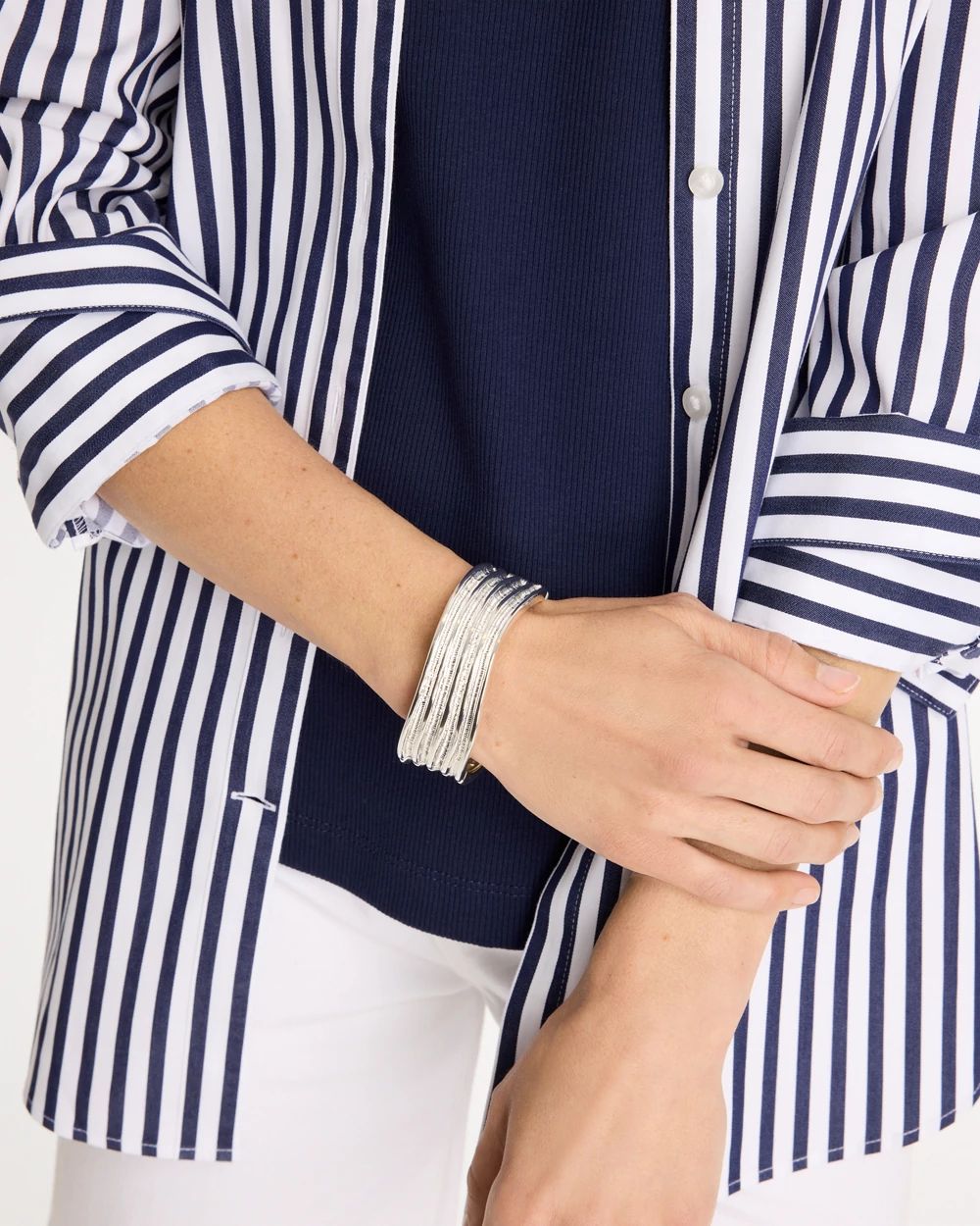 Silvertone Cuff Bracelet