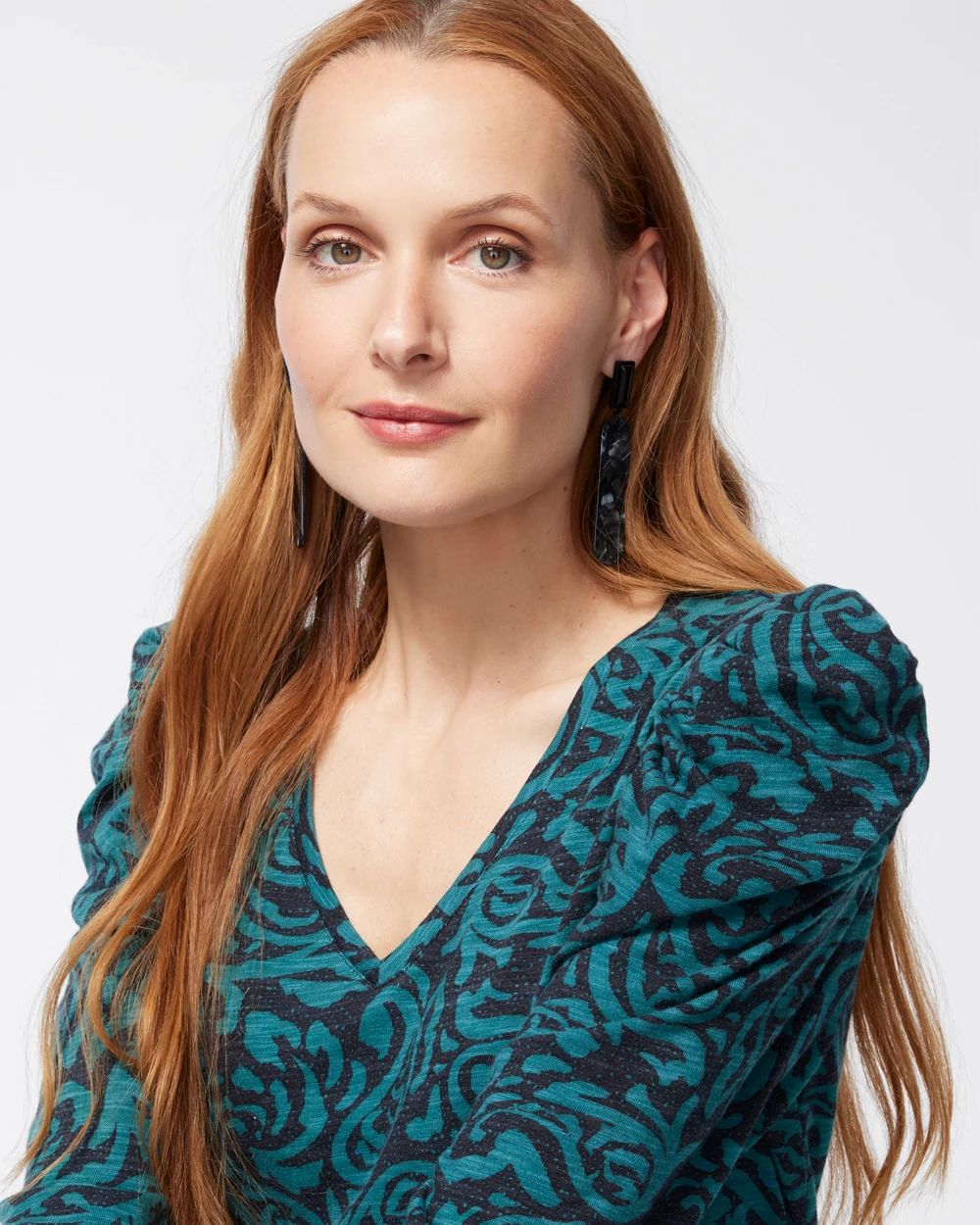 Paisley 3/4 Sleeve Romantic Tee