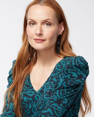 Paisley 3/4 Sleeve Romantic Tee