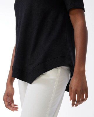 Asymmetrical Hem Slub Tee