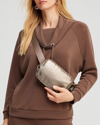 Metallic Crossbody Belt Bag