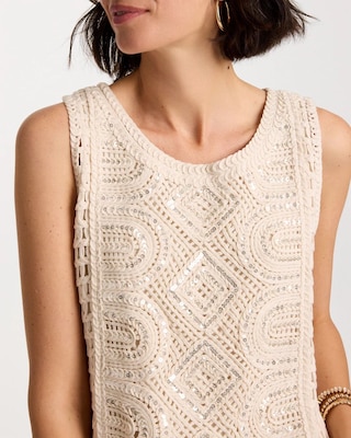 Crochet Sequin Tank click to view larger image.