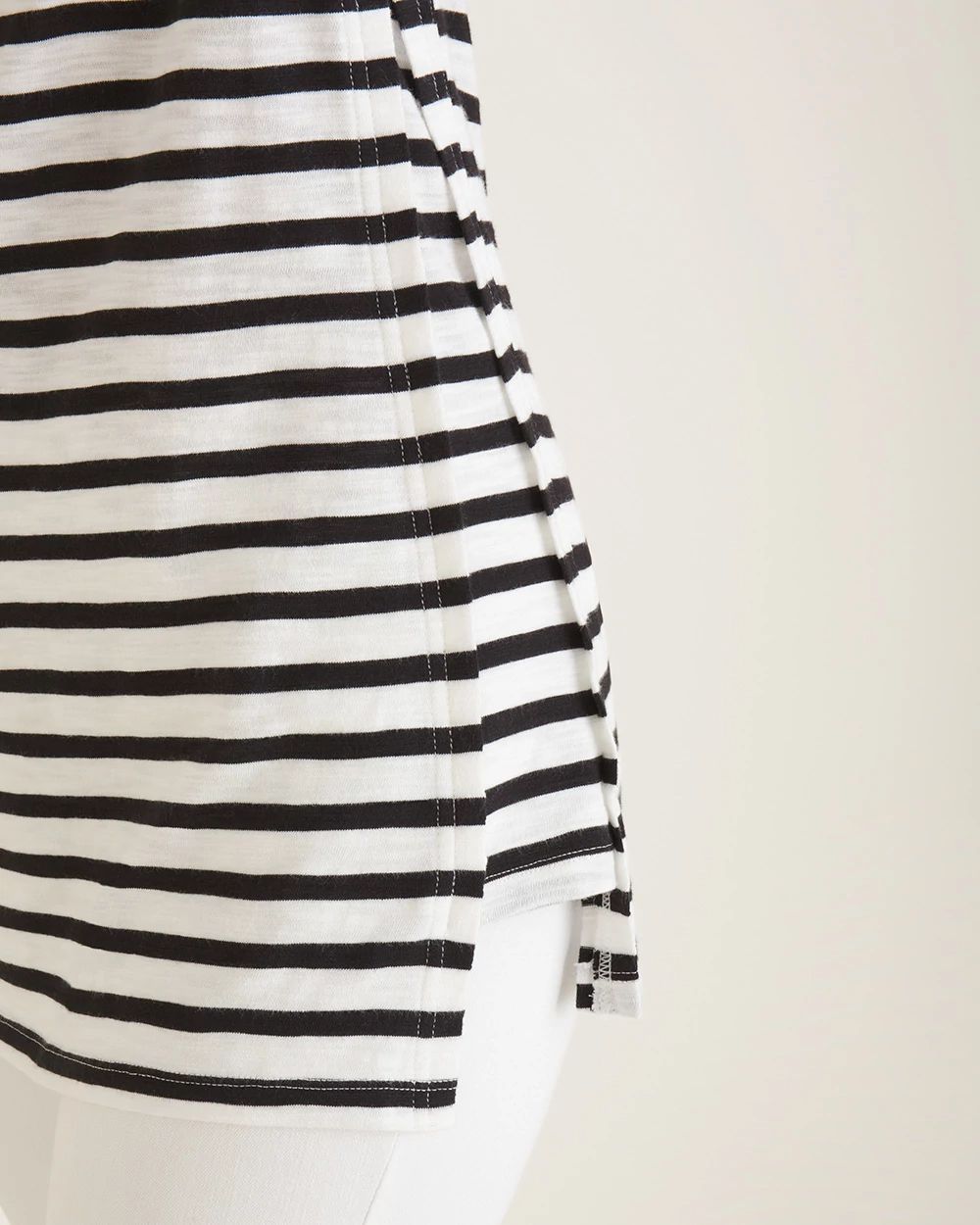 Striped Cotton-Blend Slub Tee