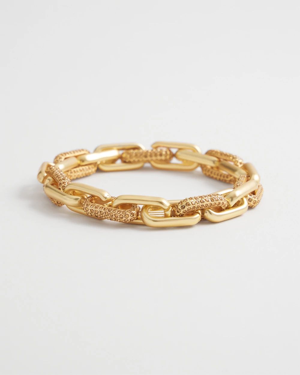 Gold Tone Pavé Link Bracelet