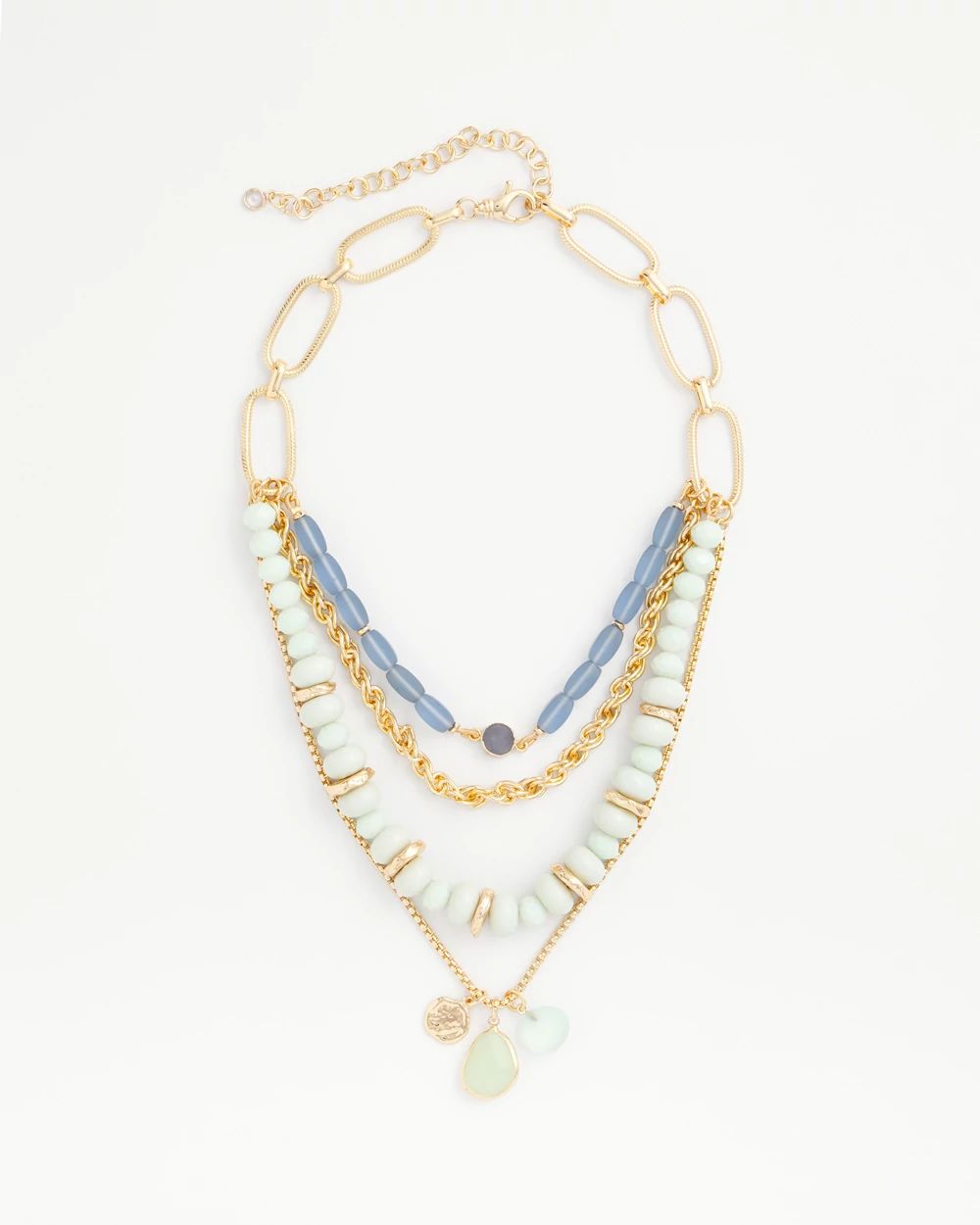 Multi Strand Ocean Charm Necklace