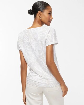 Linen Palms Seamed Tee