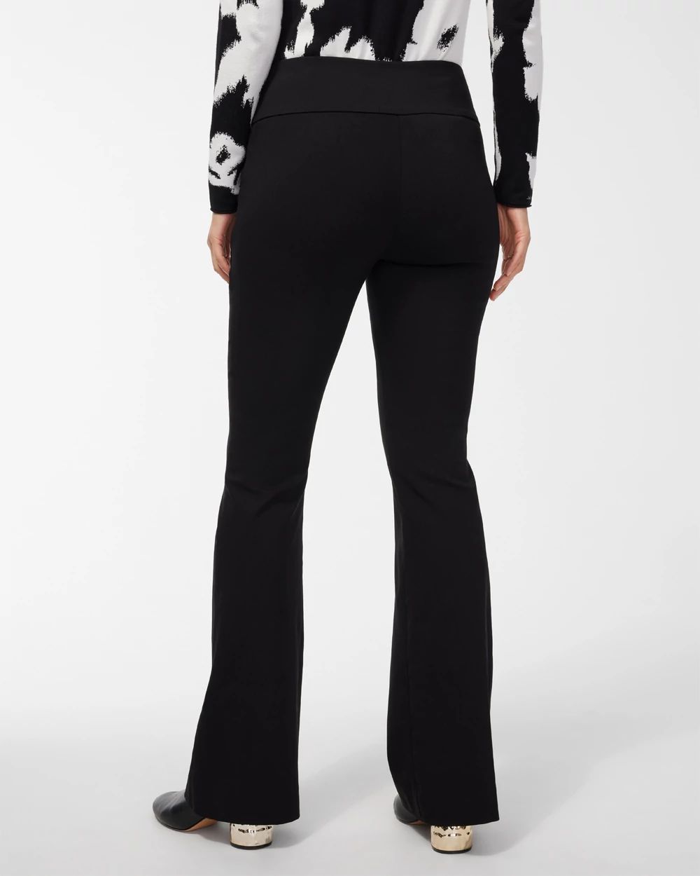 Wide Waistband Flare Pants