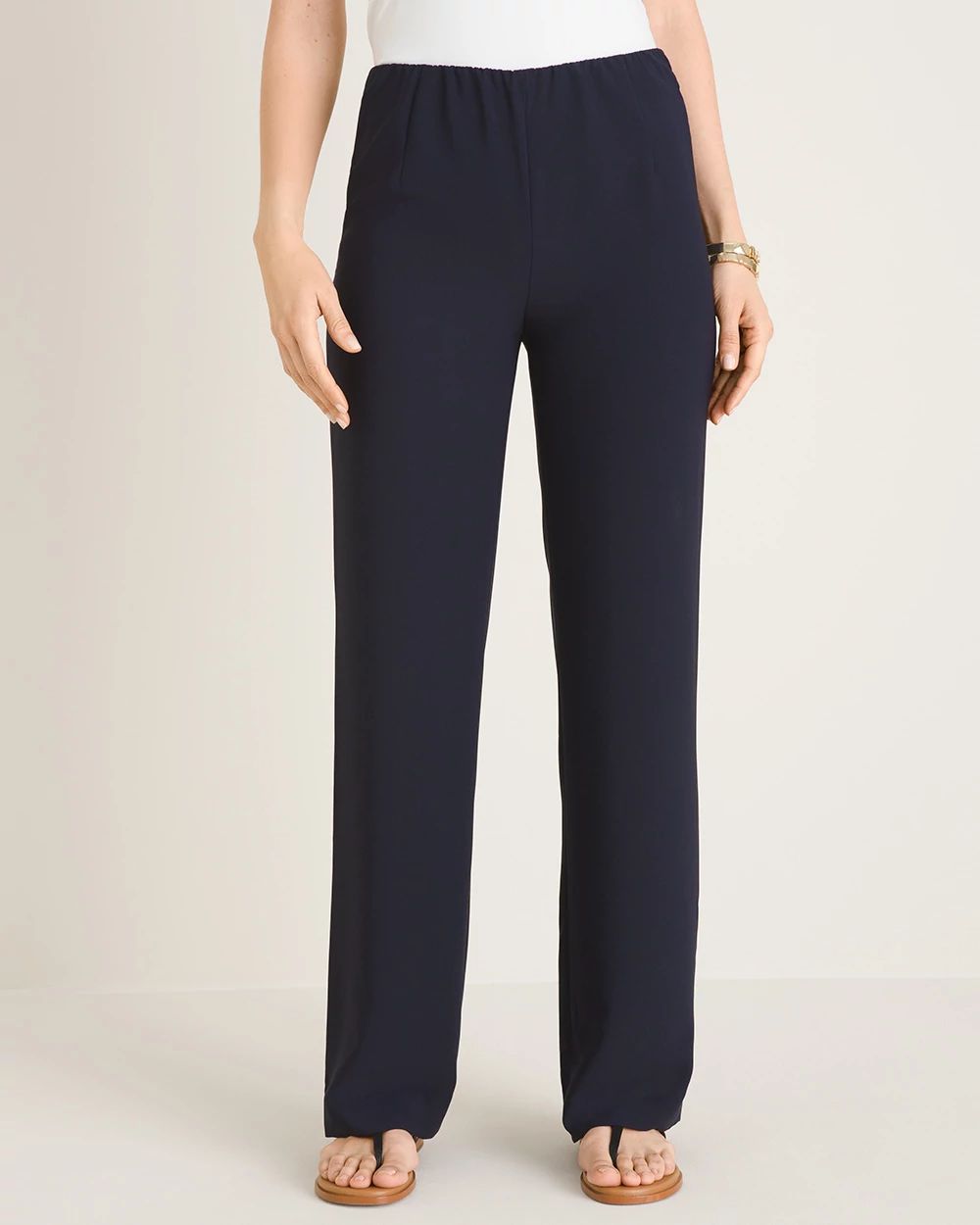 Side-Zip Wide-Leg Pants