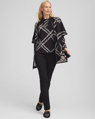 Plaid Mockneck Ruana click to view larger image.