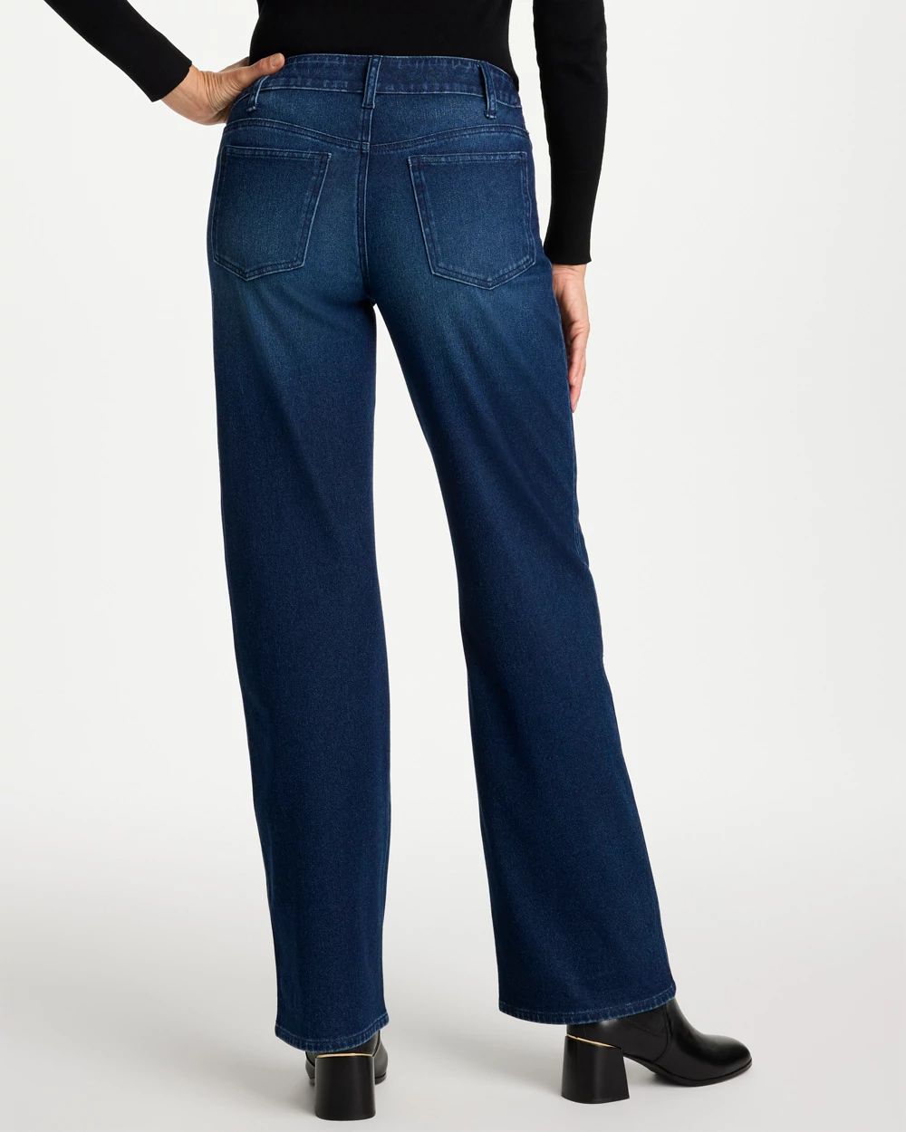 Pull-On Knit Denim Wide-Leg Jean click to view larger image.