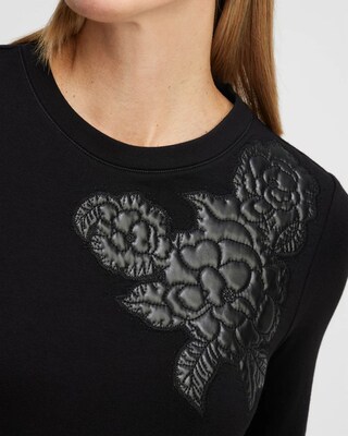 Zenergy® French Terry Faux Leather Sweatshirt