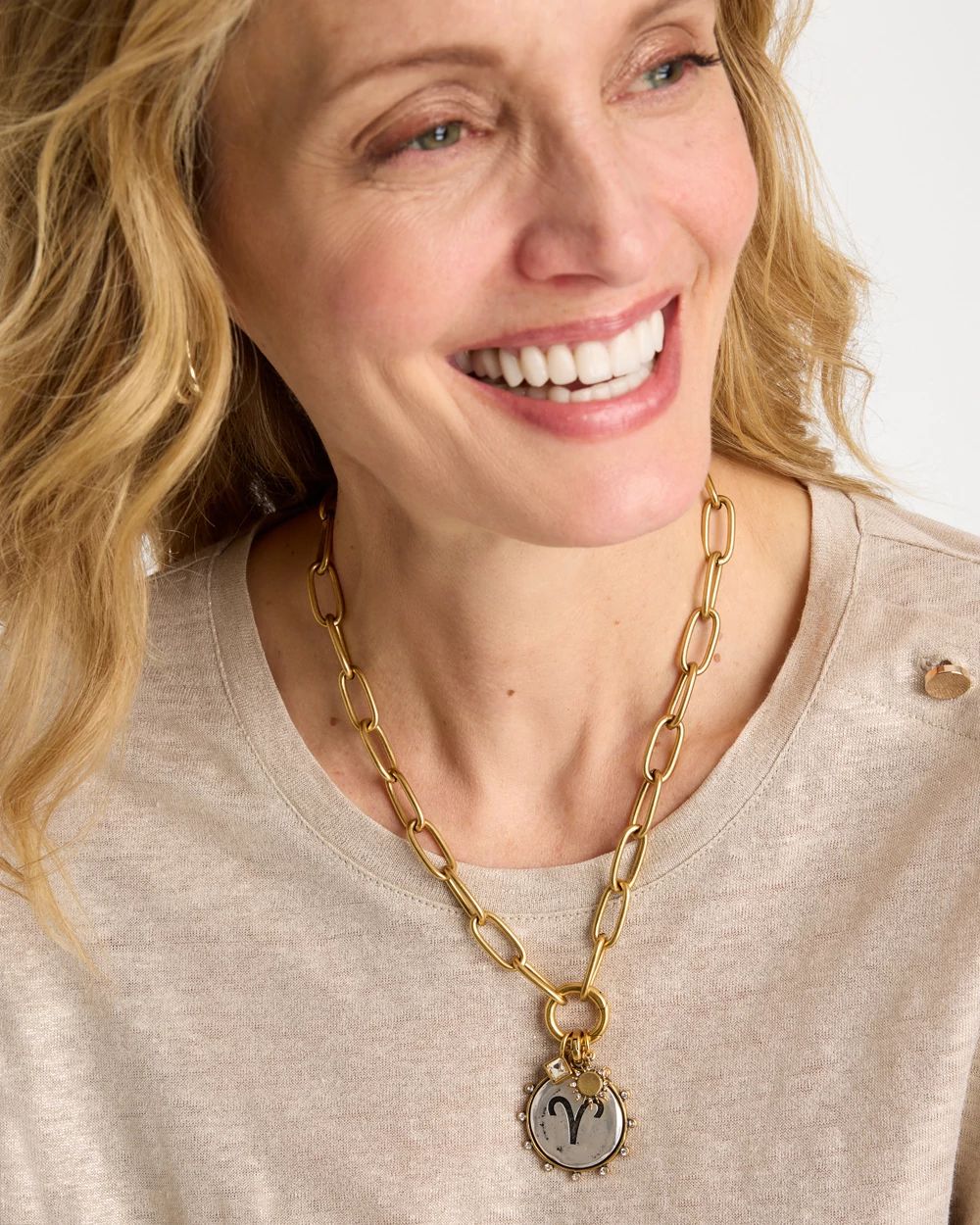 Golden Charm Link Necklace