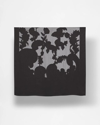 Floral Burnout Oblong Scarf click to view larger image.