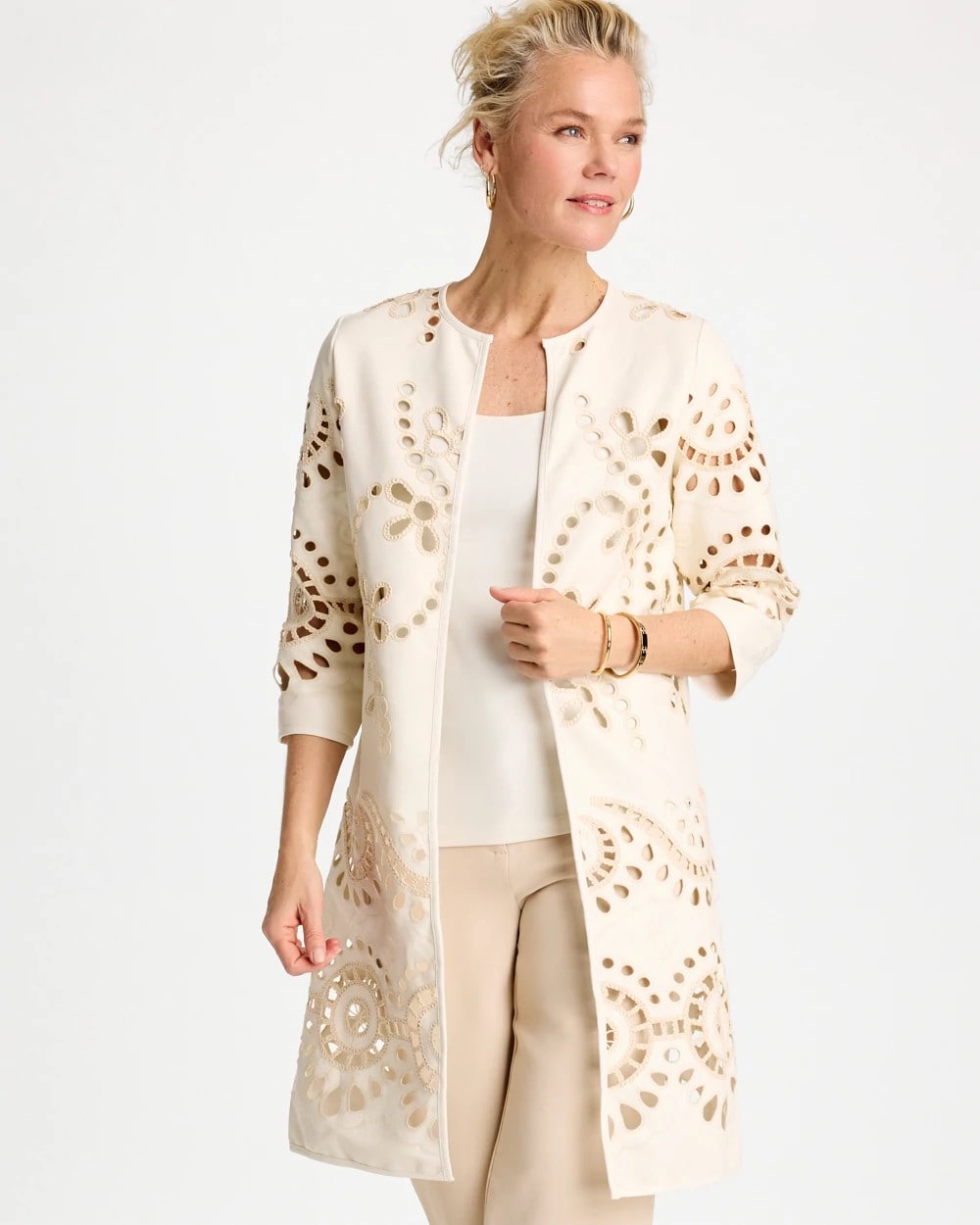 Long Faux Leather Kimono | Chico's