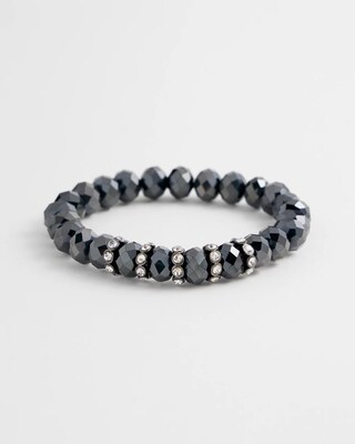 Black Pavé Beaded Bracelet