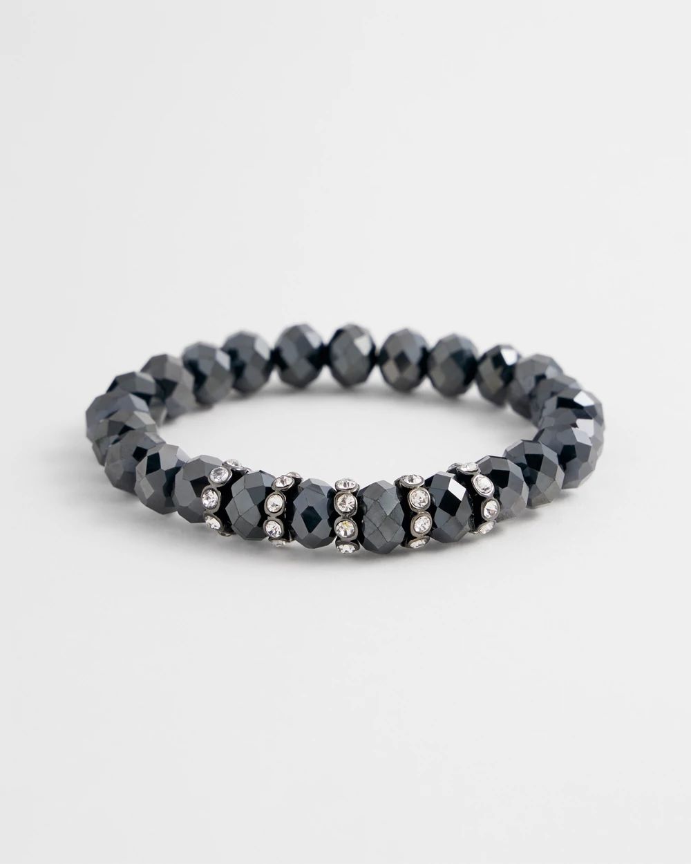 Black Pavé Beaded Bracelet