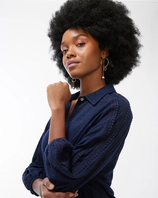 Linen Button Down Tee