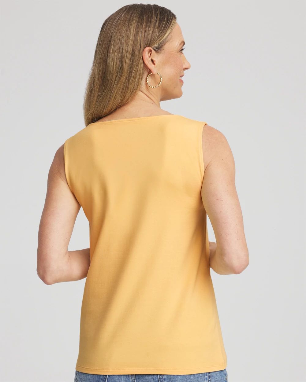 Jersey Knit Square-Neck Tank