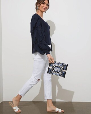 Ruffle Sleeve Cardigan