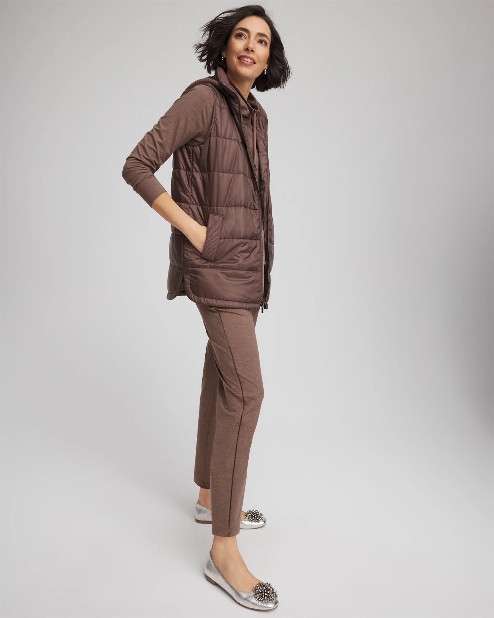 Zenergy® Quilted Hooded Vest click to view larger image.