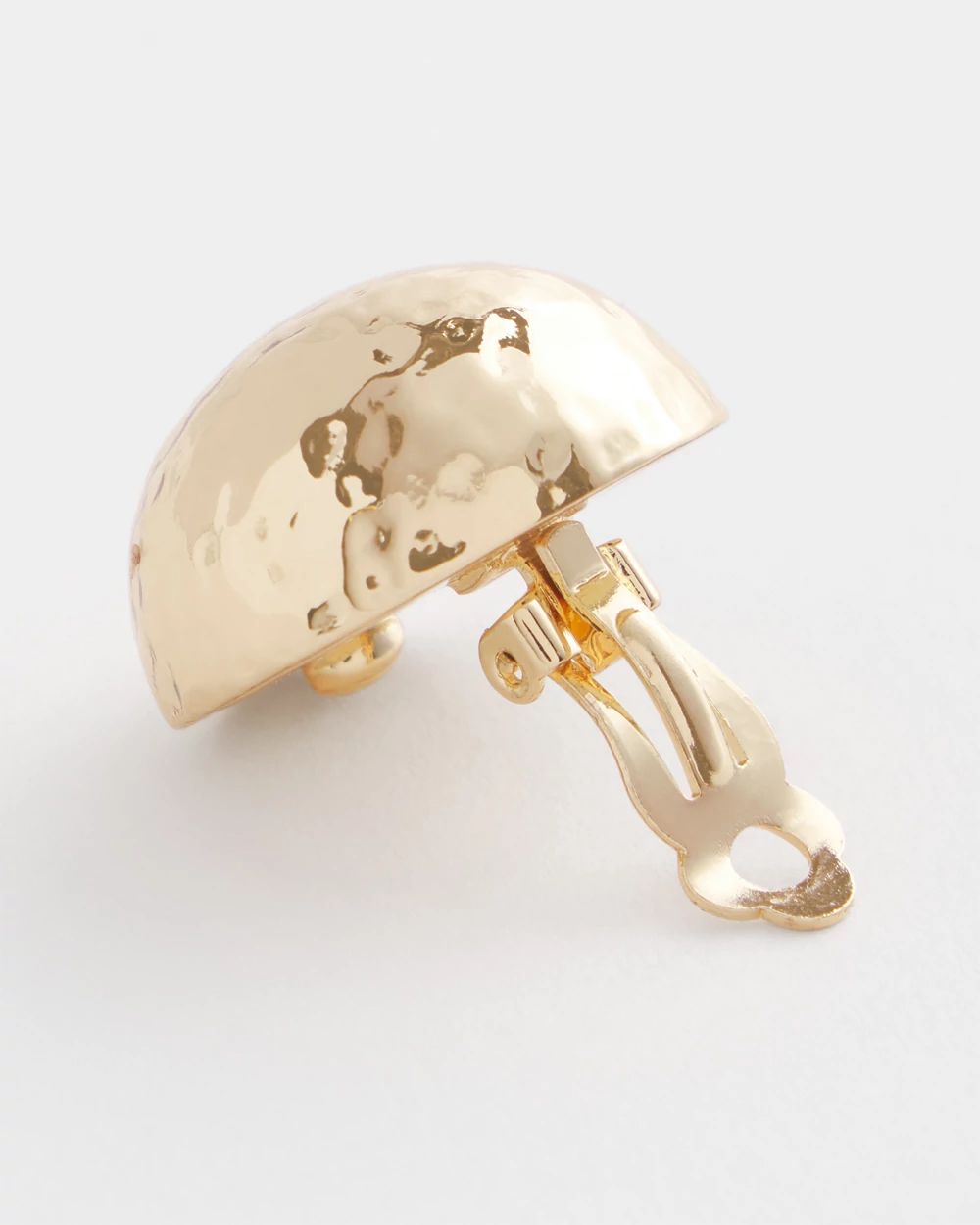 No Droop™ Textured Gold Stud Clip-On Earrings