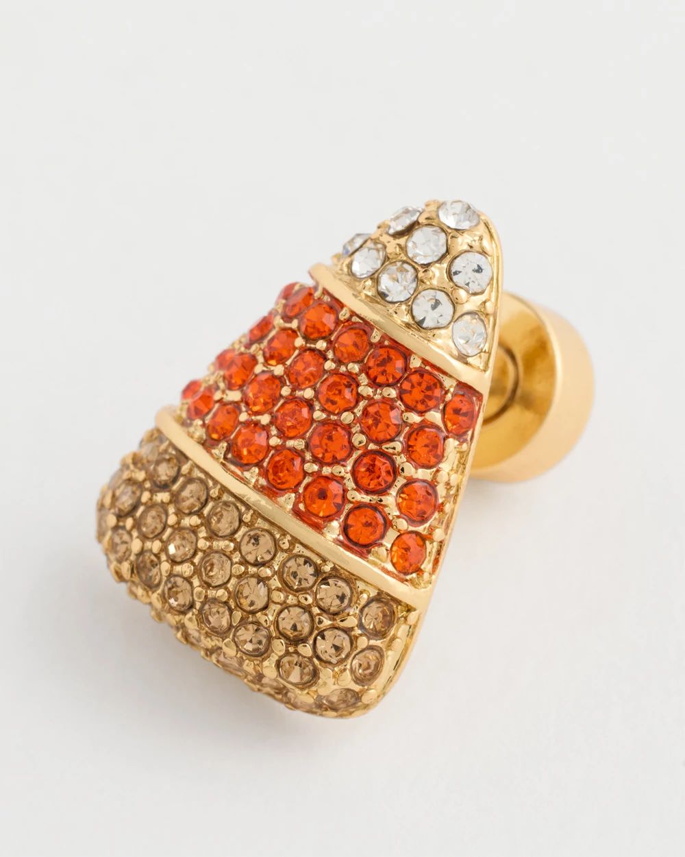 Sparkling Candy Corn Stud Earrings click to view larger image.
