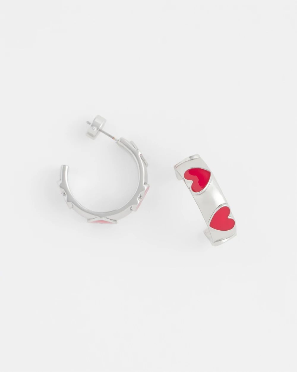 Red Hoop Earrings
