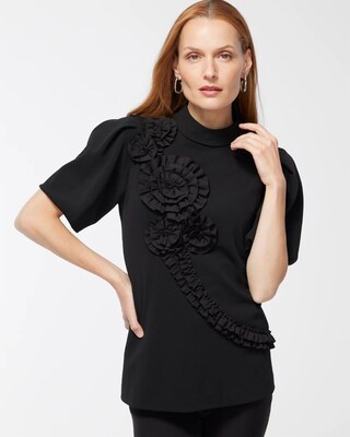 Black Label Applique Top