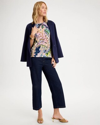 Touch of Cool™ Paisley Elbow Sleeve Tee click to view larger image.