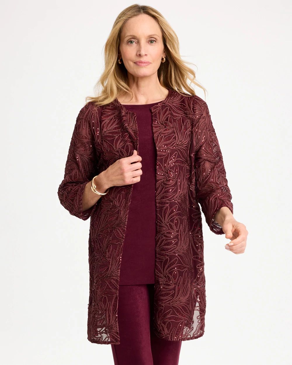 Travelers™ Sequin-Embellished Duster