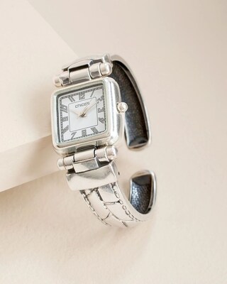 Silvertone Cuff Watch