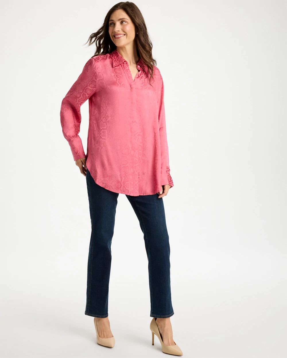 Pull-On Straight Jeans click to view larger image.