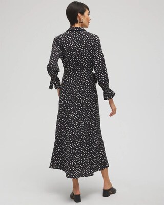 Twill Polka Dot Shirt Dress