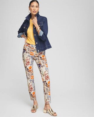 Brigitte Autumn Print Ankle Pants click to view larger image.