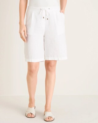 Linen Tie-Front Shorts