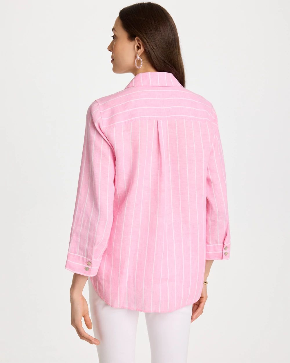 No Iron™ Linen Striped Shirt