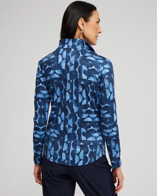 Zenergy® UPF Half Moon Print Long Sleeve Top