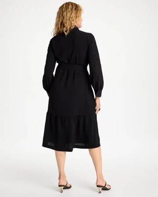 Lace Applique Knee Length Dress click to view larger image.