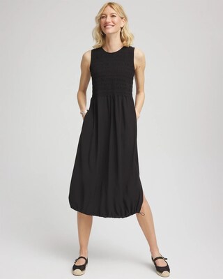 Zenergy® UPF Smocked Midi Dress
