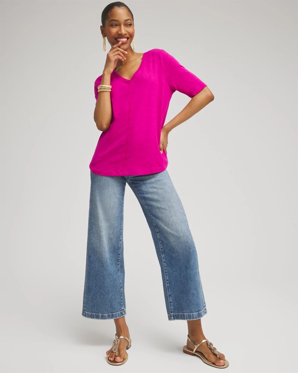 Elbow Sleeve A-line Tee