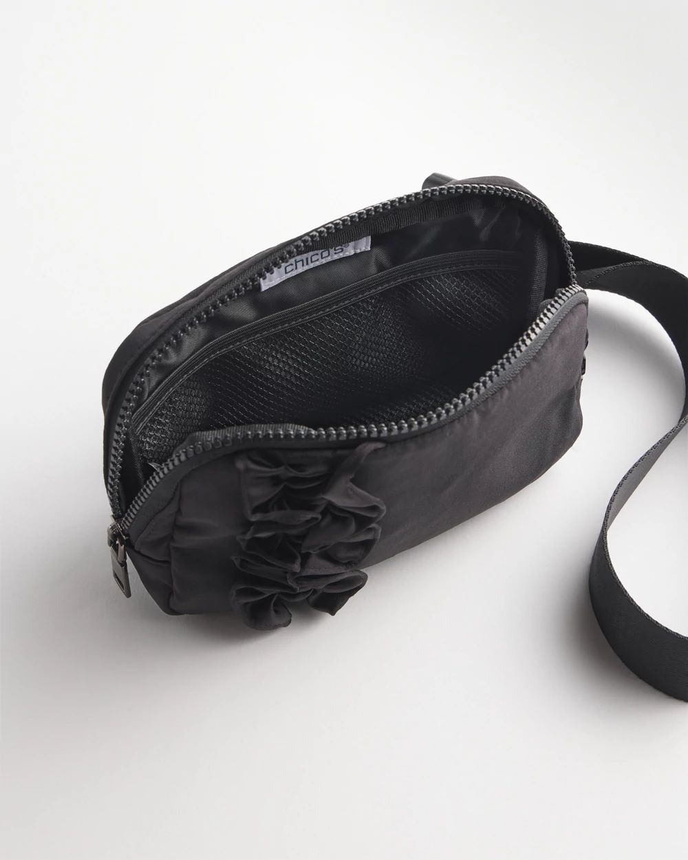Neema Satin Ruffle Belt Bag
