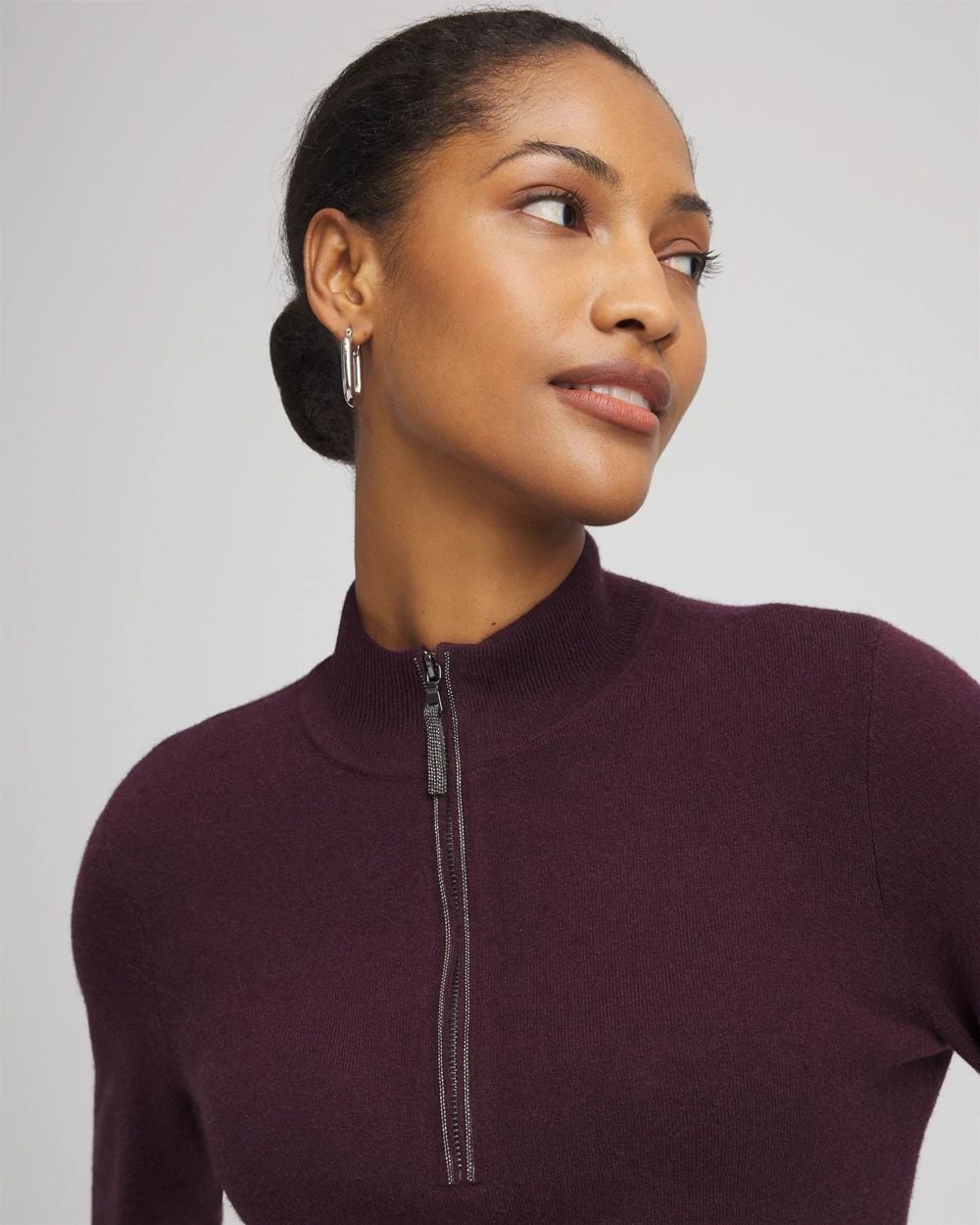 Zenergy® Luxe Half-Zip Pullover Top click to view larger image.