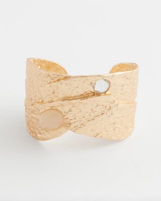 Molten Goldtone Cuff Bracelet click to view larger image.